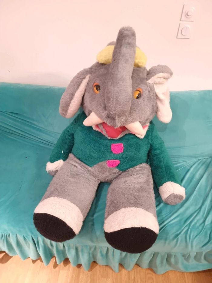 Énorme peluche Babar plus d'un mètre - photo numéro 2