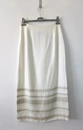 Jupe brodée longue vintage - Caroll - taille 38
