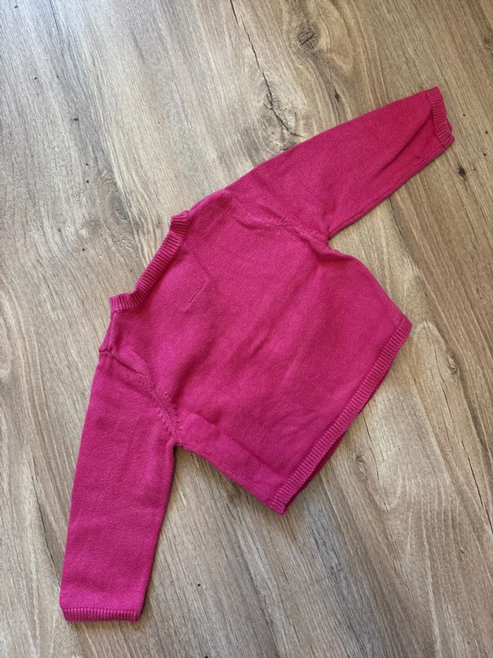 Gilet rose grain de blé 3 mois - photo numéro 4