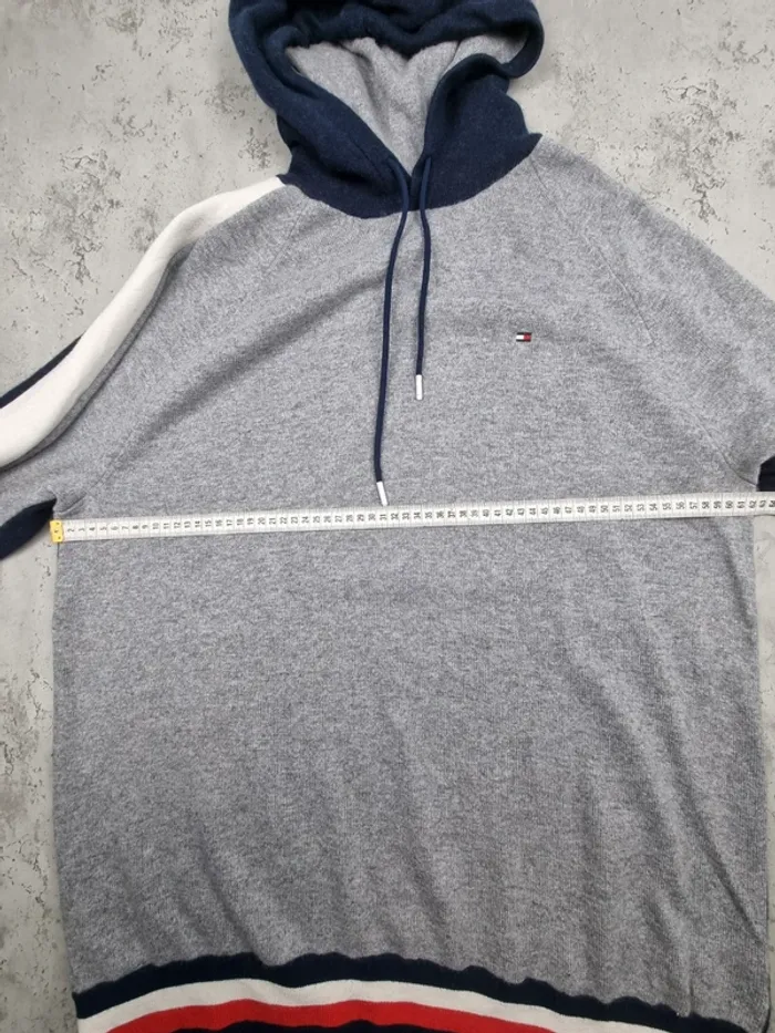 Sweat à capuche Tommy Hilfiger gris clair XXL Hommes (mesures en photos) - photo numéro 9