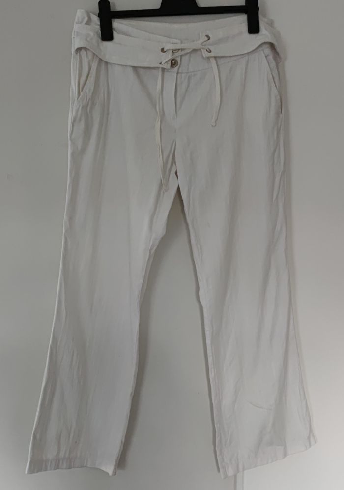 Pantalon blanc femme T44 coton stretch 🤍 - photo numéro 2