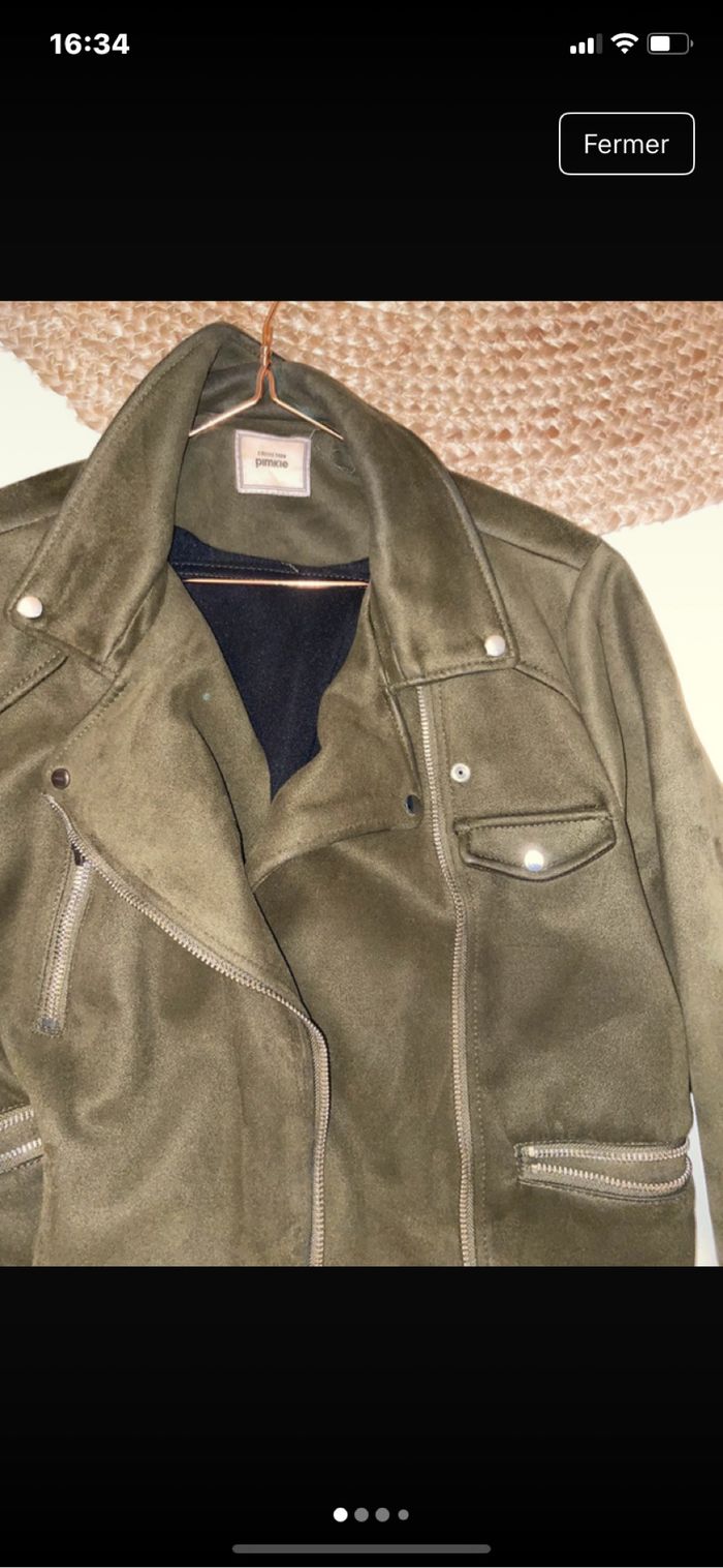 Veste style biker en suédine - photo numéro 2