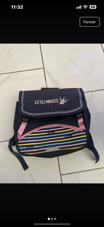 Cartable avec trousse little marcel