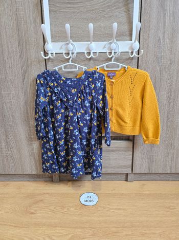 Vêtement Bébé Fille - Ensemble : Robe + Gilet - Sergent Major - 24 mois 86 cm