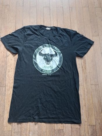 T-shirt homme Noir motif taureau