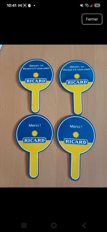 4 sous verres Ricard
