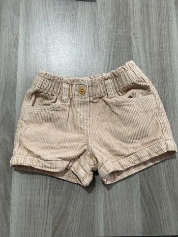 Short en velours beige Gémo