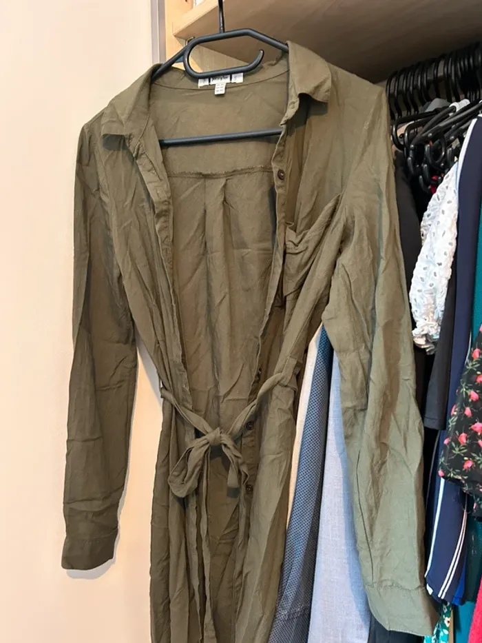 Robe chemise verte - photo numéro 3