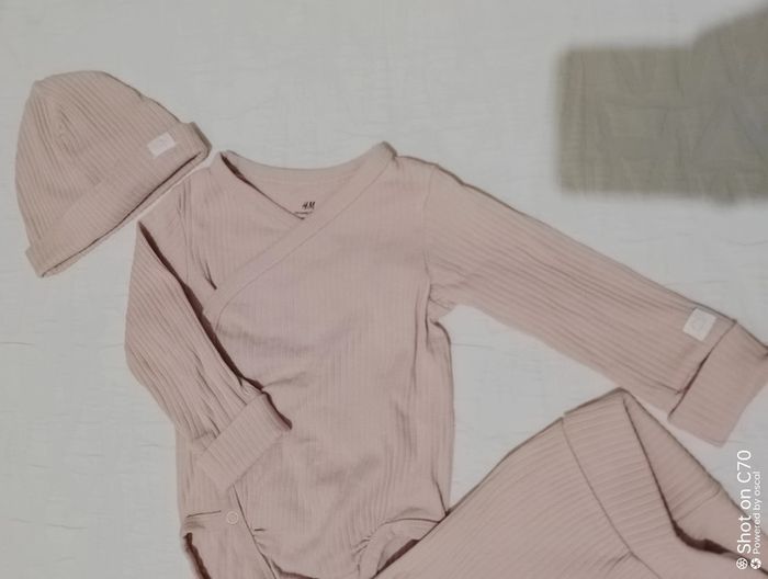 H&M ensemble côtelé legging body bonnet - photo numéro 2