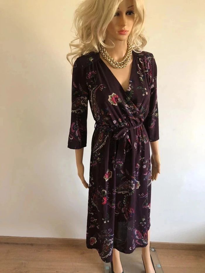 Robe mi longue violette et imprimée neuve LolaLiza taille 36 (valeur 50€) - photo numéro 2