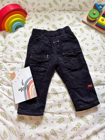 pantalon en velours noir doublé polaire 6 mois orchestra