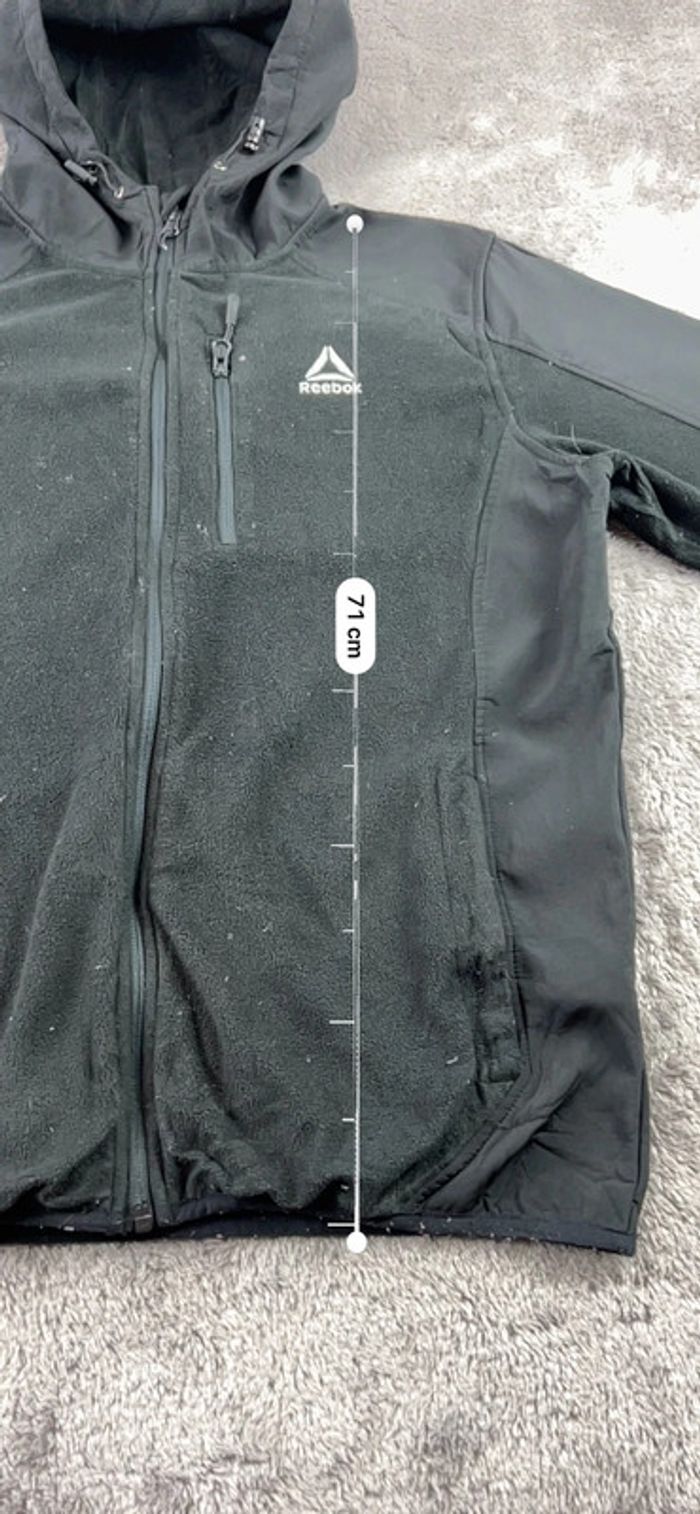 Veste polaire Reebok noire avec logo taille L – Homme streetwear - photo numéro 5