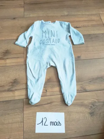 Pyjama grenouillère pour garçon en taille 12 mois de chez Kiabi