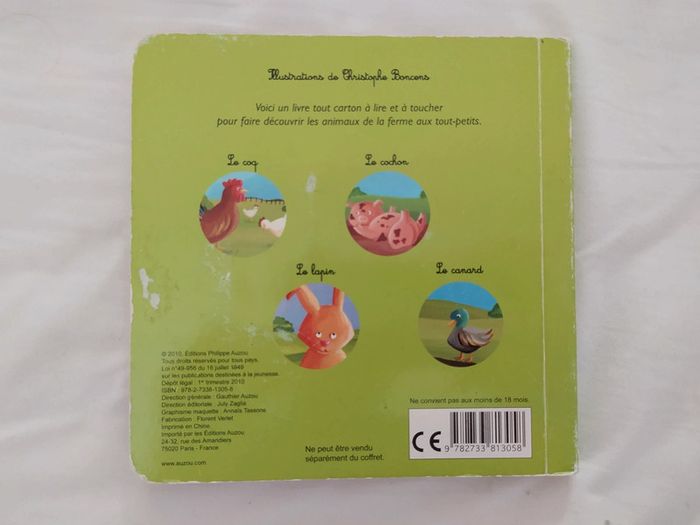 Livre bébé découverte par le touché Animaux de la ferme - photo numéro 6