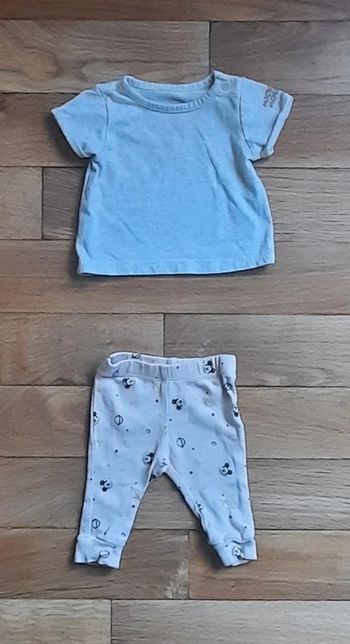 Ensemble legging t short fille " mickey"  0/1 mois