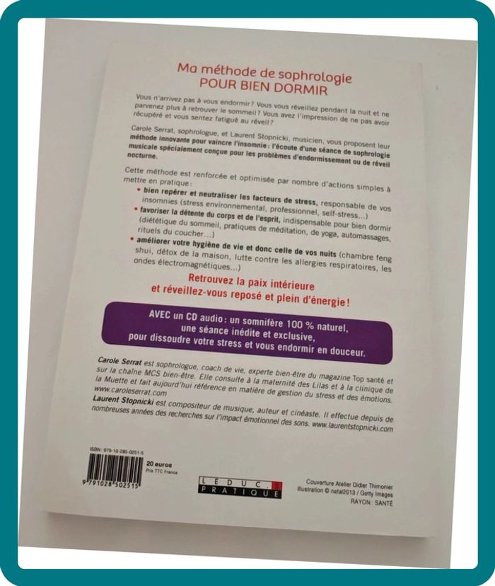 Ma méthode de sophrologie pour bien dormir - Carole Serrat | sophrologie & sommeil, état neuf - photo numéro 2