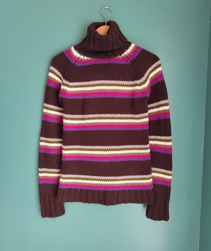 Pull vintage col roulé 90's - photo numéro 6