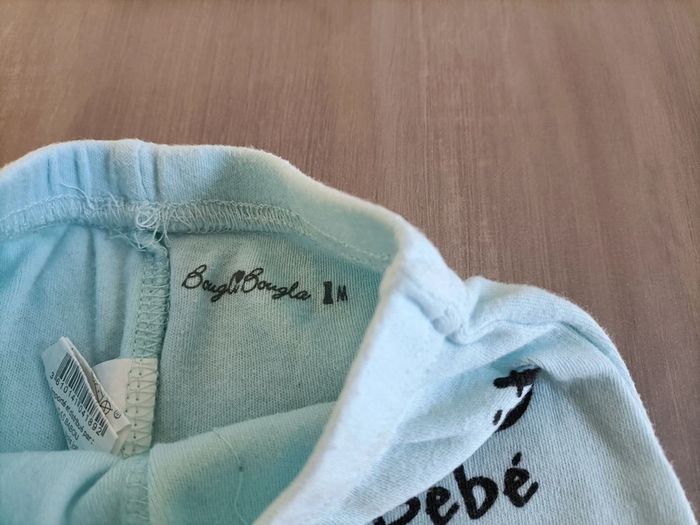Pantalon à pieds "Petit bébé" Bougli bougla 1 mois - photo numéro 3