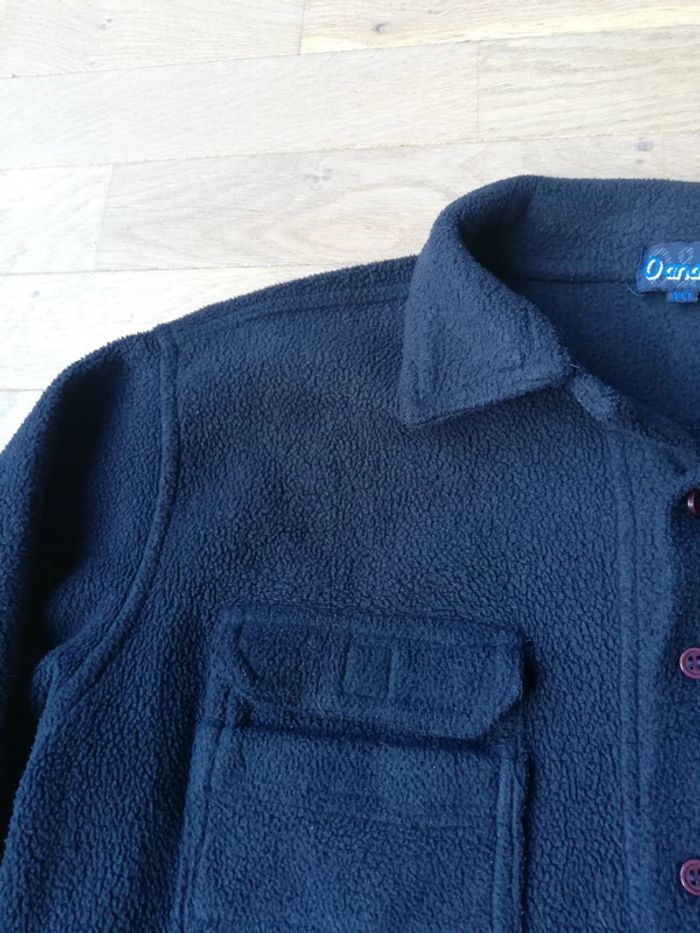 Chemise enfant vintage O and O polaire sherpa bleu marine taille 10 ans - photo numéro 6