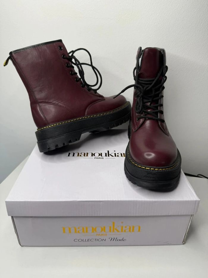 🌹 Magnifique Bottines Bordeaux / taille 38 🌹 - photo numéro 2