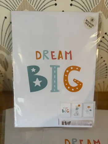 Affiches “Dream Big & Cute Vibes” pour chambre enfant