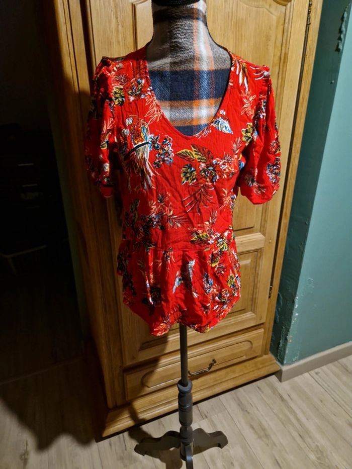 Top tropical perroquet promod taille 36