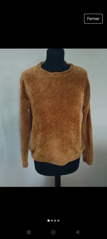 Jolie pull effet velours taille S