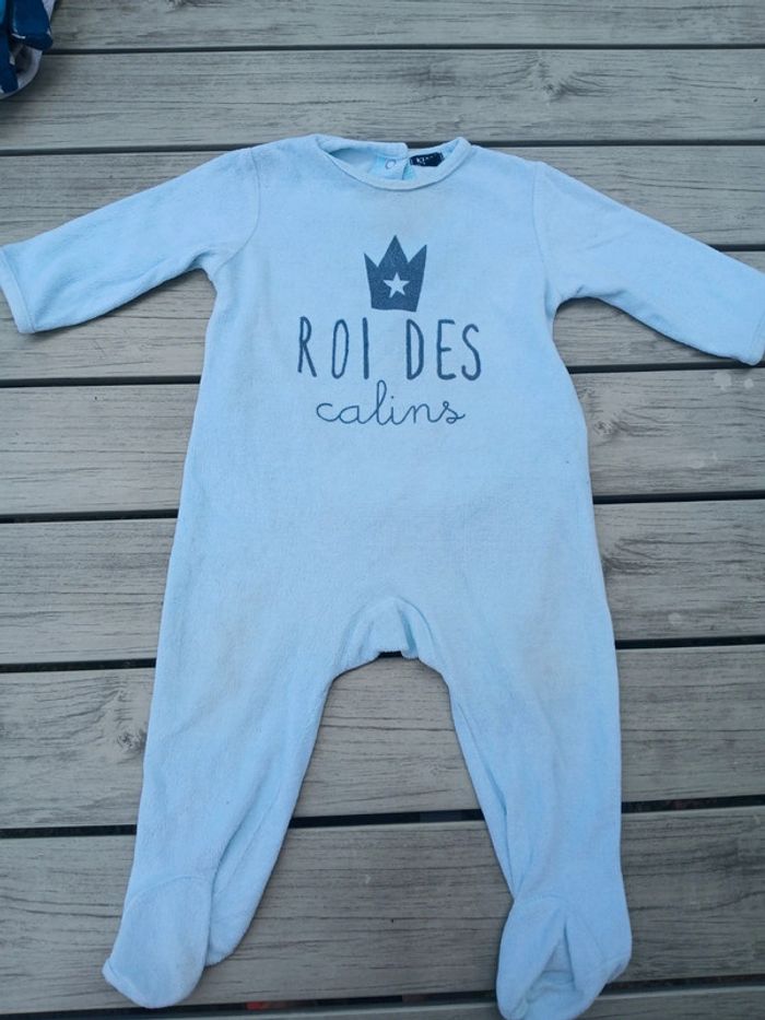 Lot 5 pyjamas 9 mois velours bébé garçon - photo numéro 2