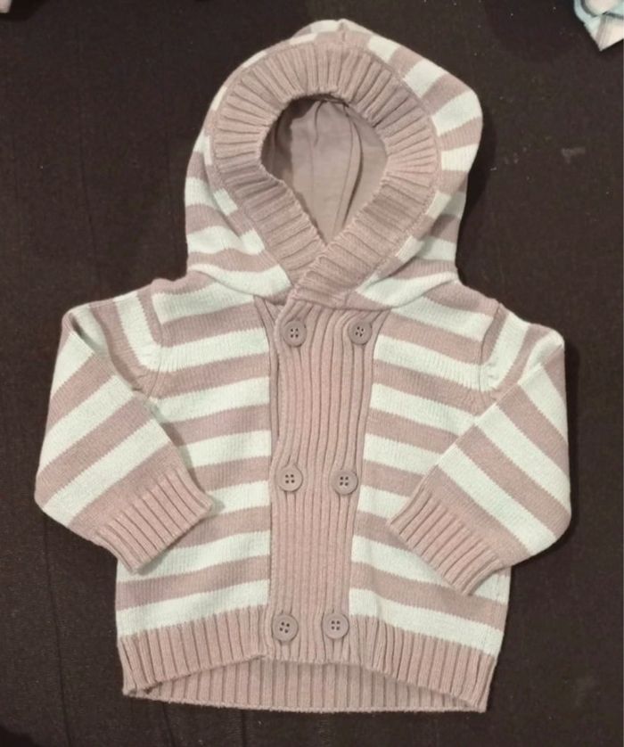 Veste à capuche rayé