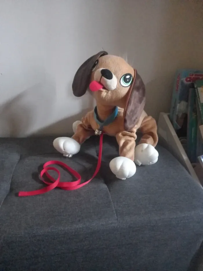 Chien peluche à promener