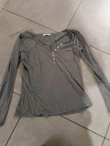 T shirt haut manche longue camaïeu femme S