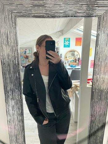 Veste en simili cuir tendance