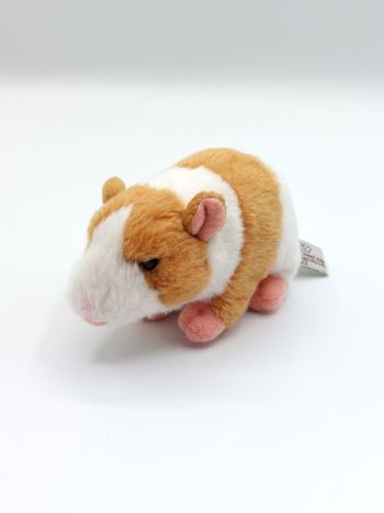 Petite peluche doudou hamster blanc caramel rose GIPSY 12 cm