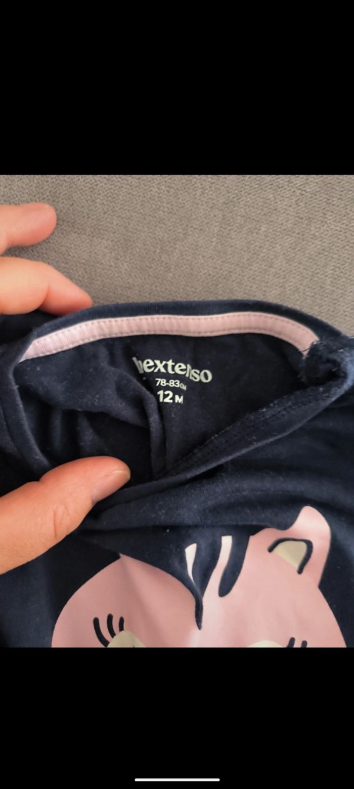 Tshirt manche  longue 12 mois in extenso - photo numéro 2