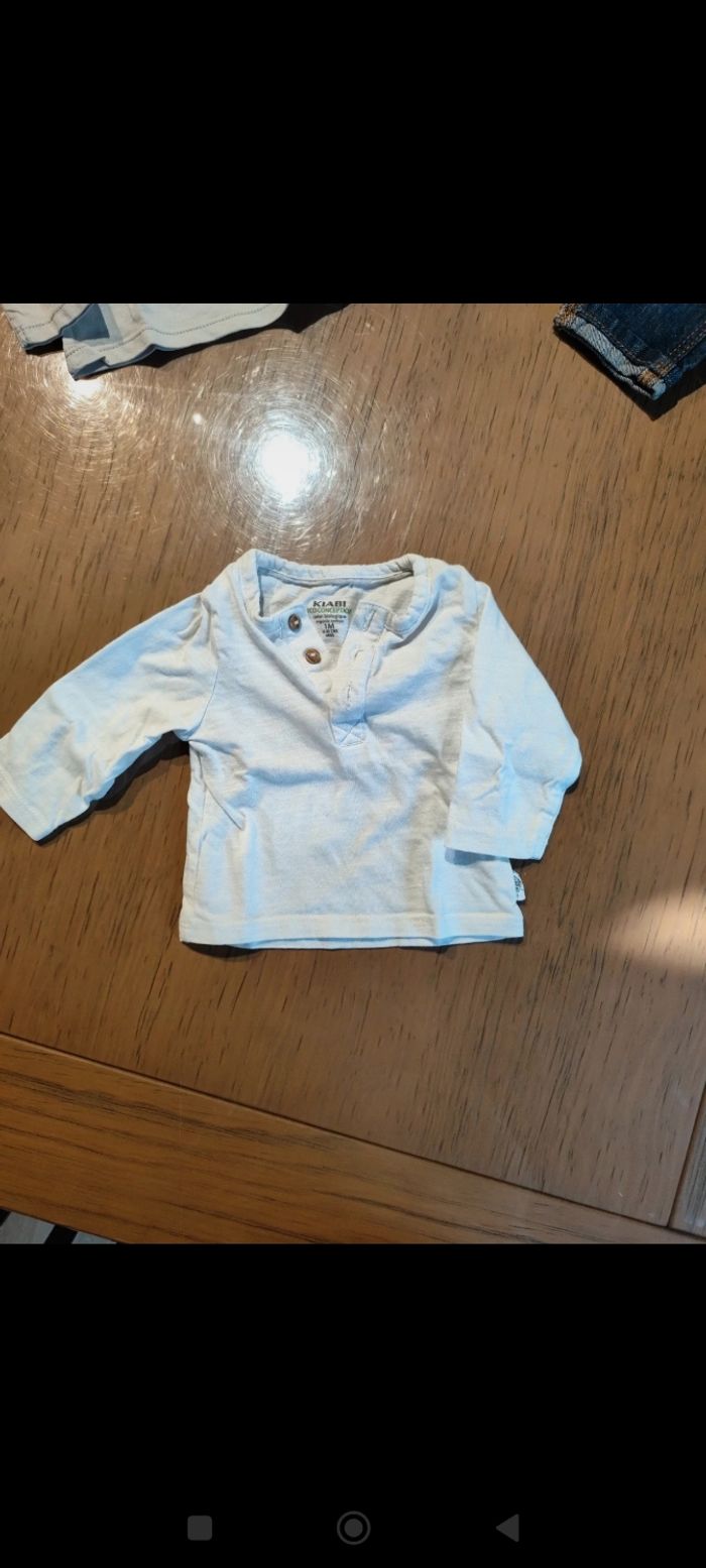 Lot pantalons et t-shirt manches longues 1 mois - photo numéro 9
