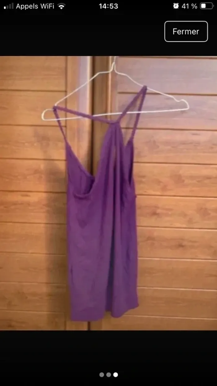 Débardeur femme tricot S influence violet - photo numéro 2