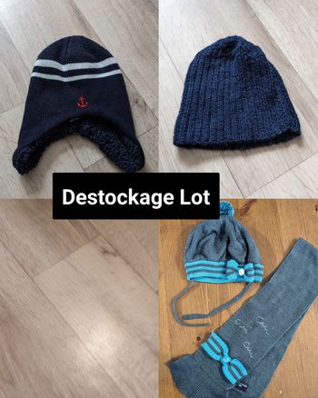 Destockage 3 bonnets 6-12 Mois