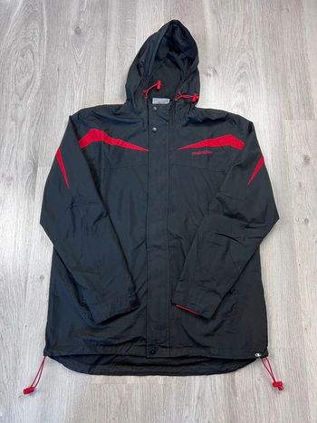 Veste à capuche vintage Champion Noire et Rouge Taille M