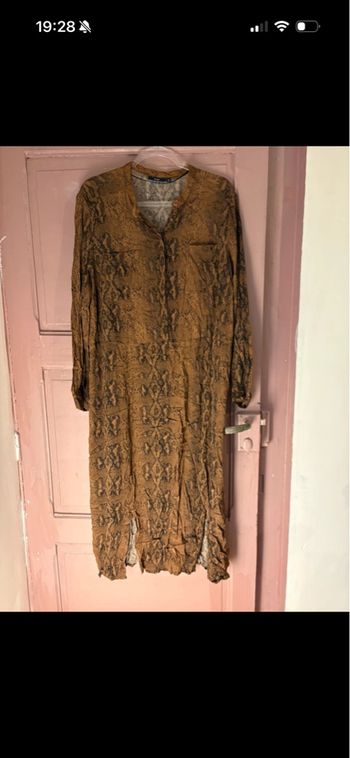 Robe longue effet léopard