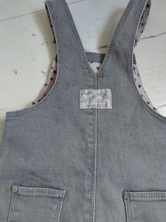 Salopette en jean gris Petit Bateau Taille 6 mois - photo numéro 5