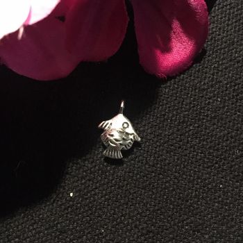 pendentif fantaisie métal argenté poisson