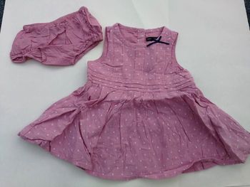 Robe rose + cache culotte 6M sgmj