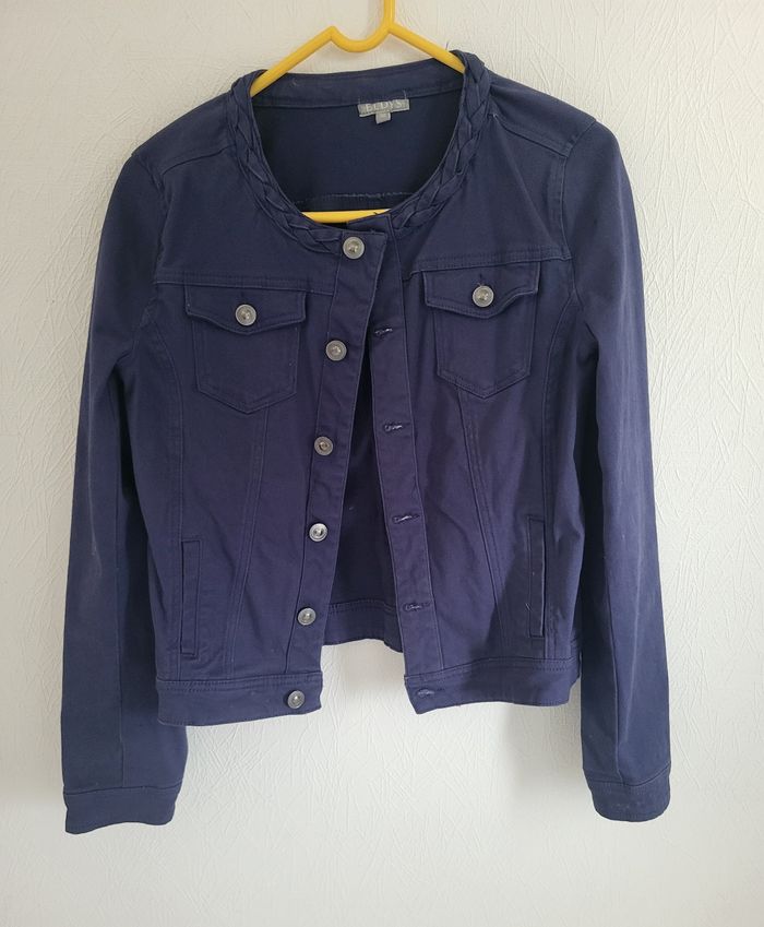 Veste en Jean bleu nuit taille 38 - photo numéro 3