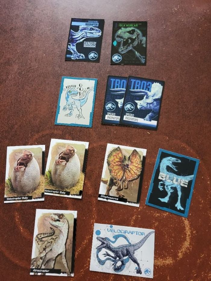 Cartes jurassic world