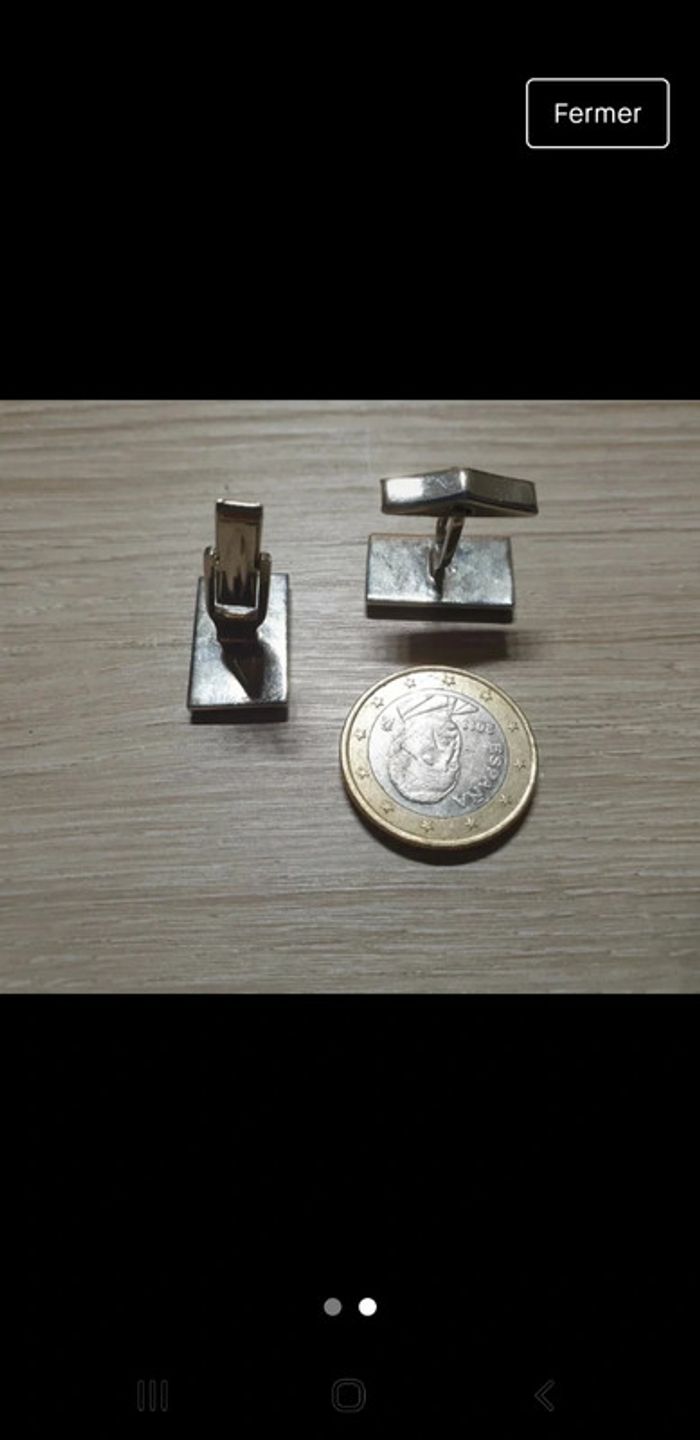 Magnifiques boutons de manchettes vintage authentique - photo numéro 2