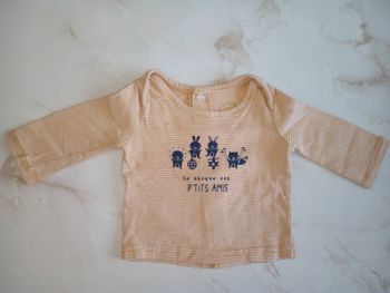 Maillot manches longues garçon 1 mois