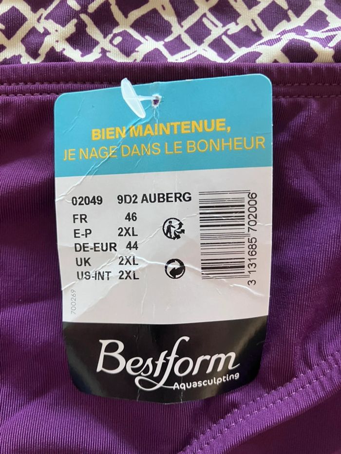 Bas maillot violet Bestform neuf - photo numéro 2