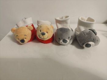 Lot de 2 paires de chaussons bébé - Disney & Nattou - Taille 16 Neufs jamais portés