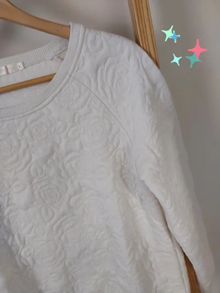Sweat  pull sabbhy romantique crème fleuri T 40 Maïa Hemera Paris - photo numéro 6