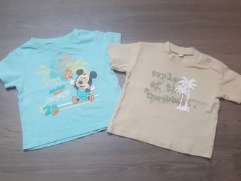 Lot de 2 T-shirts manches courtes taille 6 mois